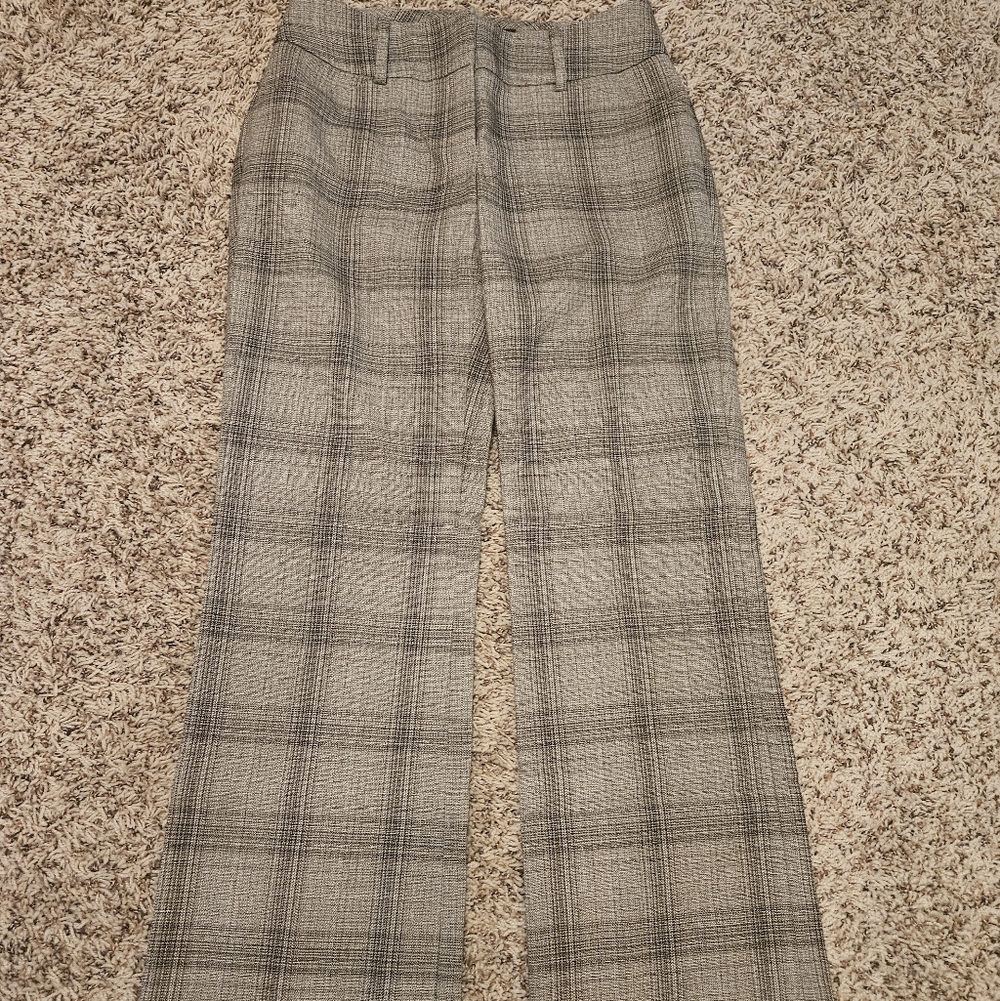 New York & Company Gray Plaid Trousers